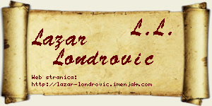 Lazar Londrović vizit kartica